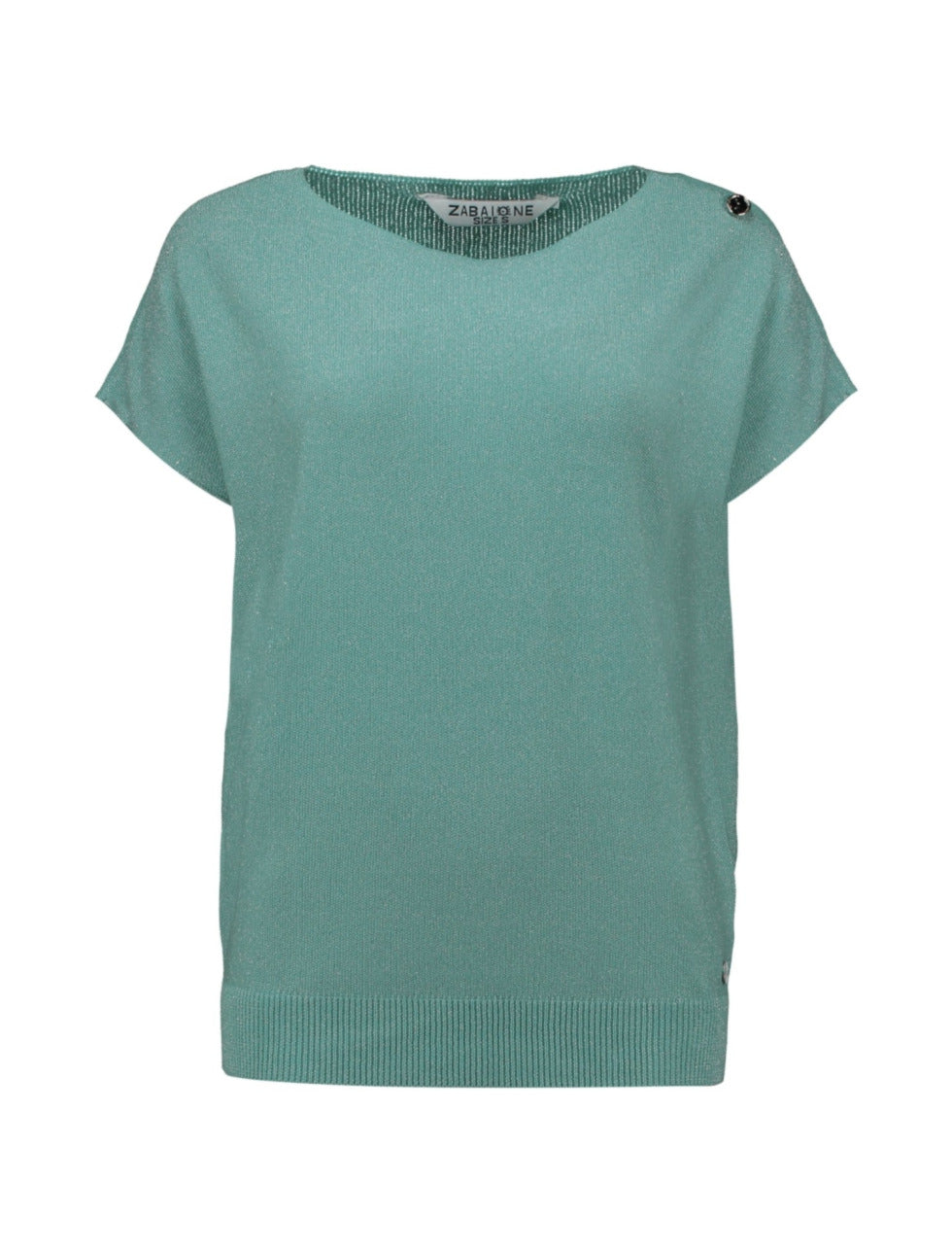 Aquamarin Top with Buttons on the Shoulder