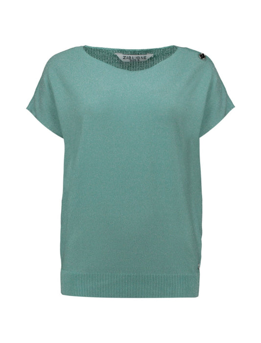 Aquamarin Top with Buttons on the Shoulder
