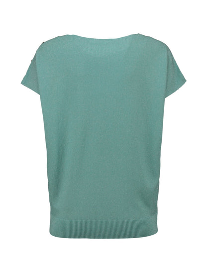 Aquamarin Top with Buttons on the Shoulder