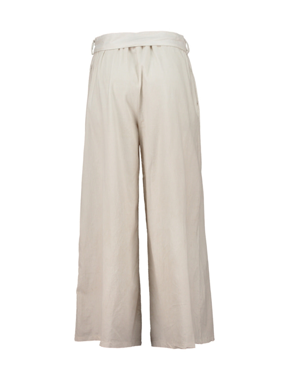 Cream Trousers with a Bow Belt