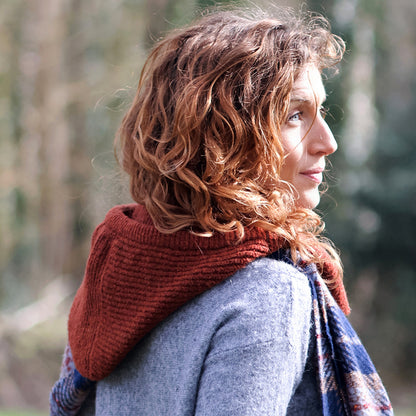 Hermione Rust Cosy Hood/Bonnet