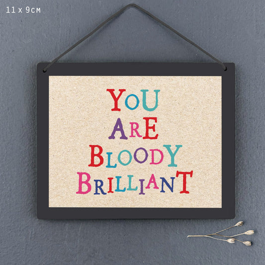 Sign-You are bloody brilliant