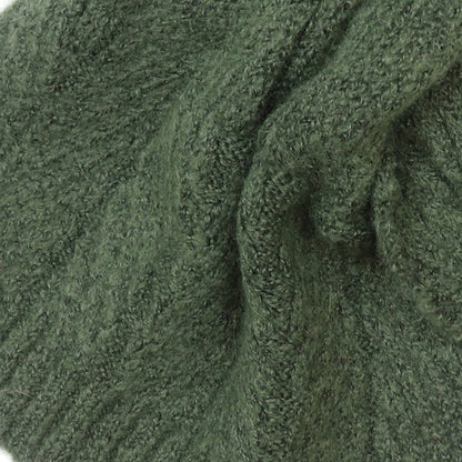 Charlotte Dark Khaki Herringbone Pull Through Scarf