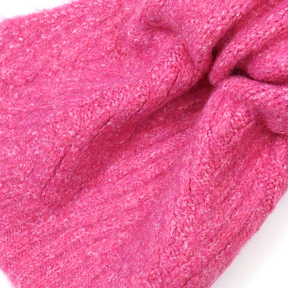 Charlotte Magenta Herringbone Pull Through Scarf