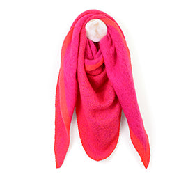 Audrey Triangle Bright Pink Scarf