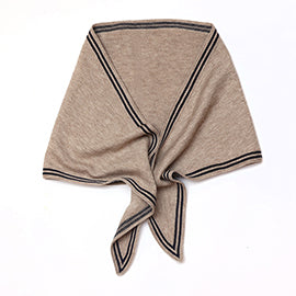 Oatmeal Fine Knit Triangle Scarf