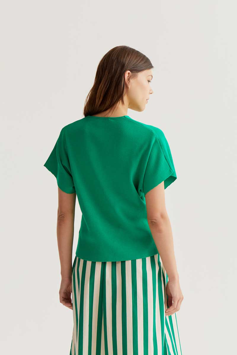 CF Green Cardigan Style Top