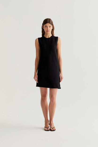 CF Short Black Fine Knit Dress