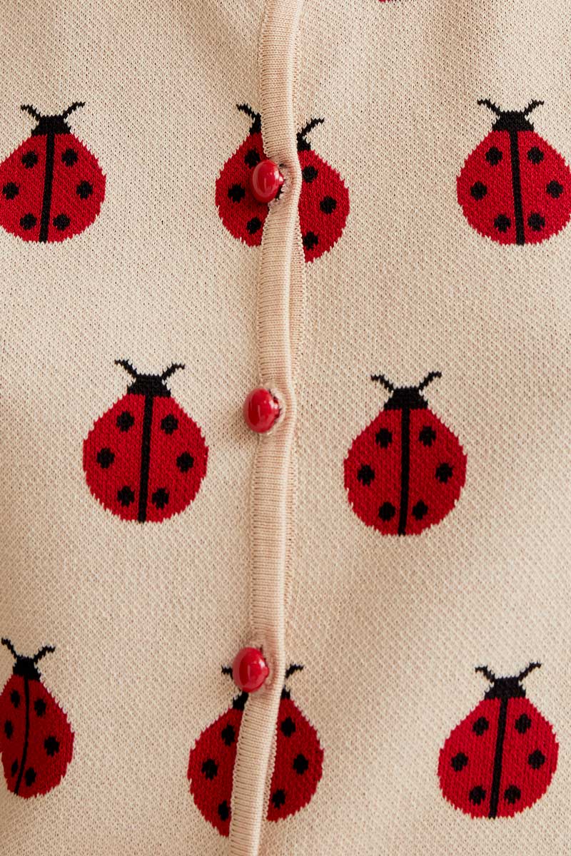 CF Red Ladybird Print Knit Top