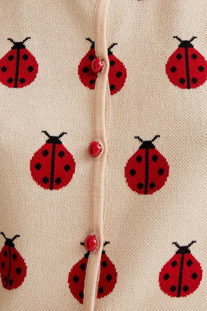 CF Red Ladybird Print Knit Top