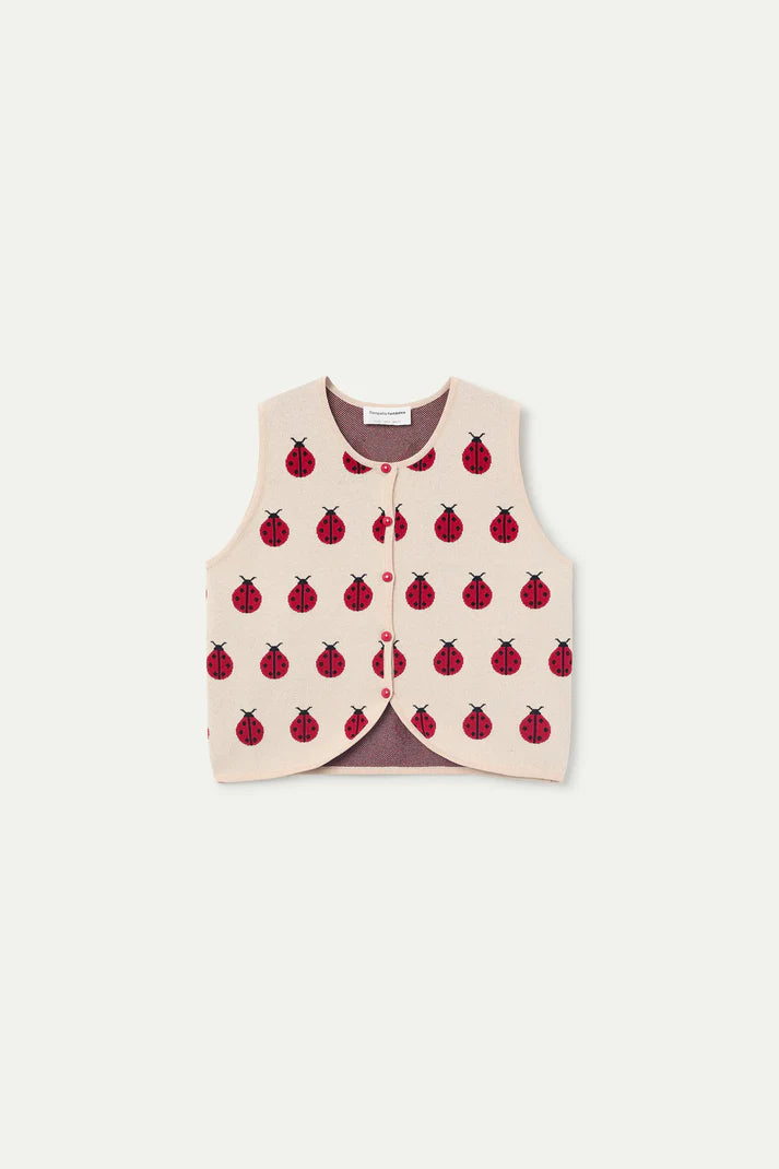 CF Red Ladybird Print Knit Top