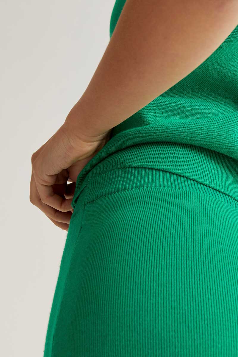 CF Green Knit Midi Skirt