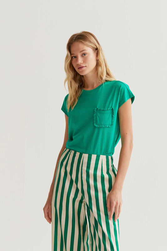 CF Basic Cotton Green T-Shirt