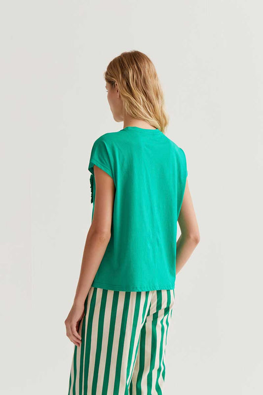 CF Basic Cotton Green T-Shirt
