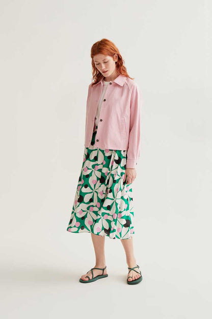CF Hosta Print Midi Skirt