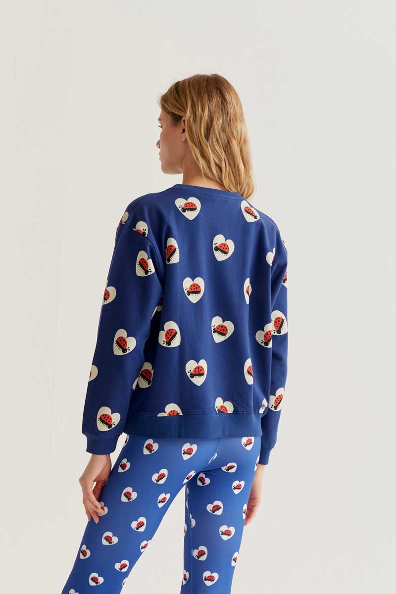 CF Dark Blue Jumper with Ladybirds