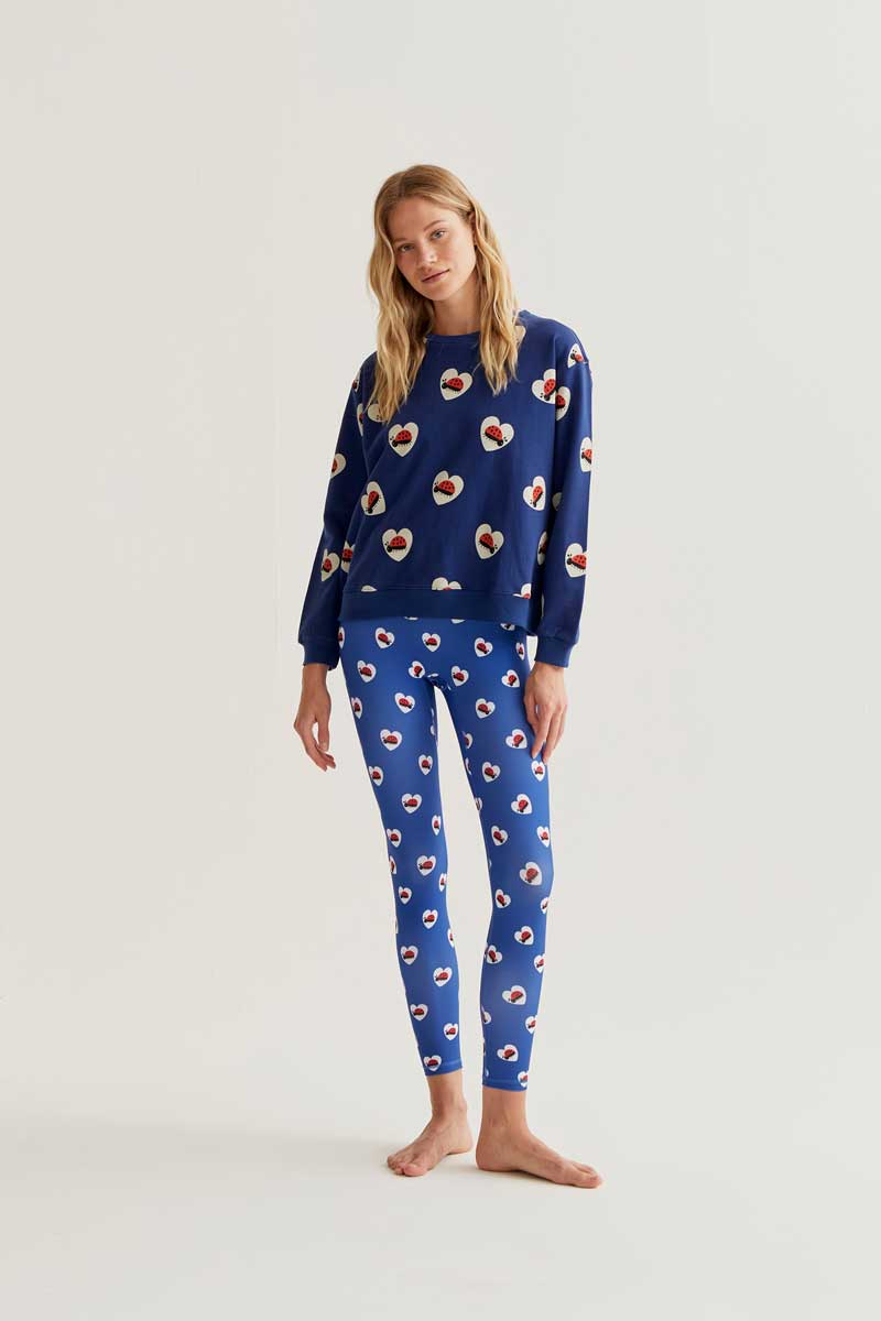 CF Dark Blue Jumper with Ladybirds