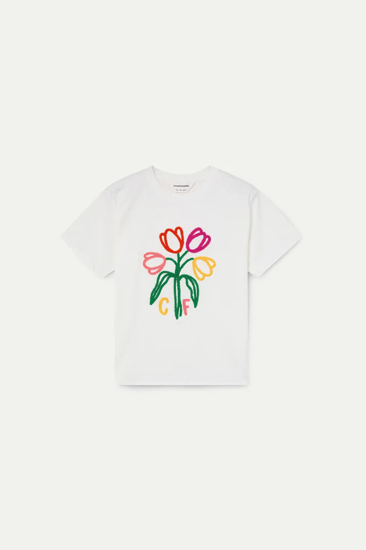 CF T-Shirt with Tulip Embroidery