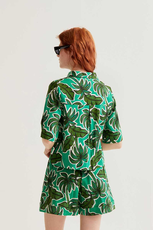 CF Shirt with Palm Tree Print