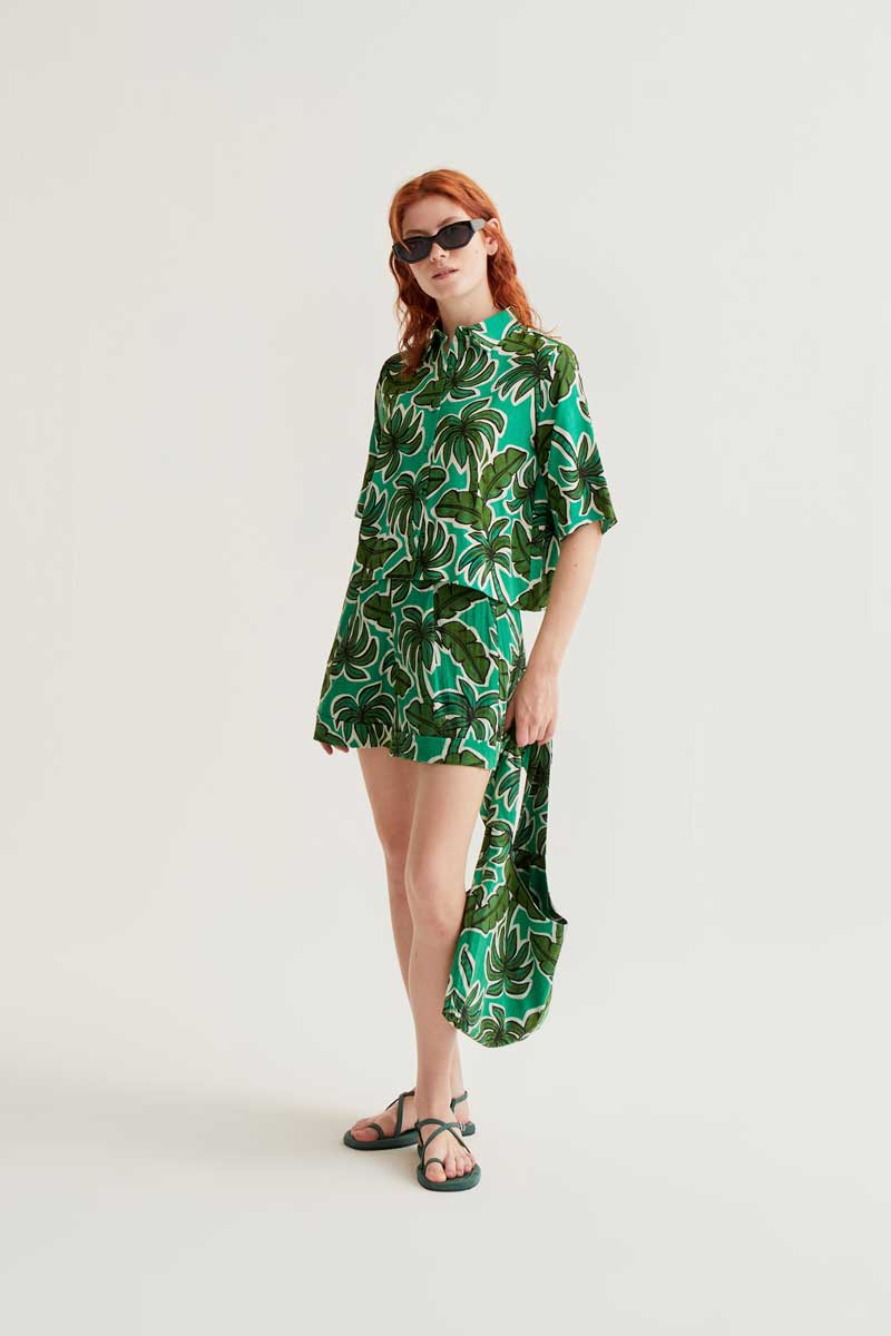 CF Shirt with Palm Tree Print