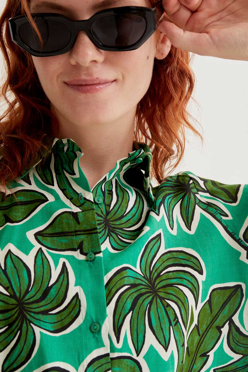 CF Shirt with Palm Tree Print