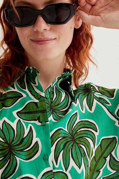 CF Shirt with Palm Tree Print