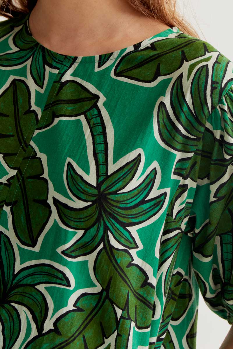 CF Short Dress with Palm Tree Print