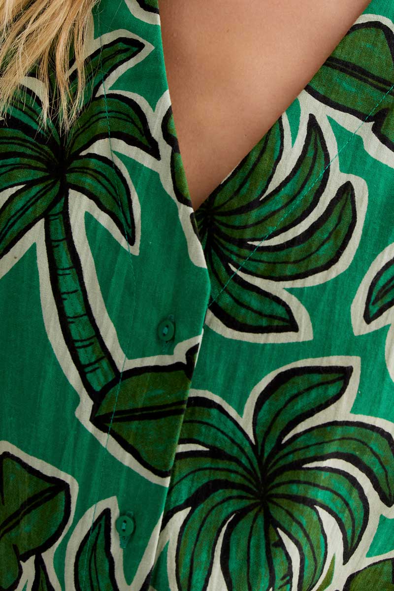 CF Vest with Palm Tree Print