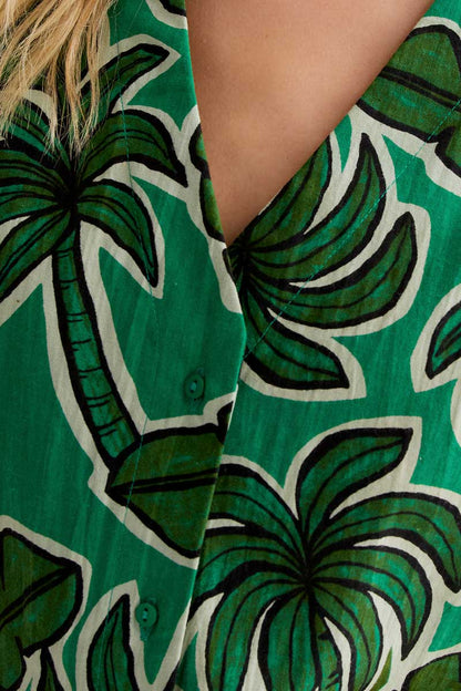 CF Vest with Palm Tree Print