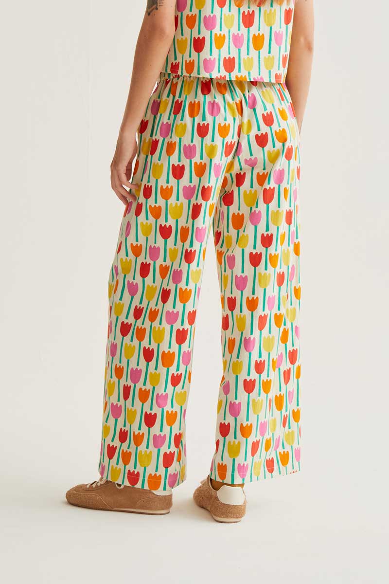 CF Trousers with Tulip Print