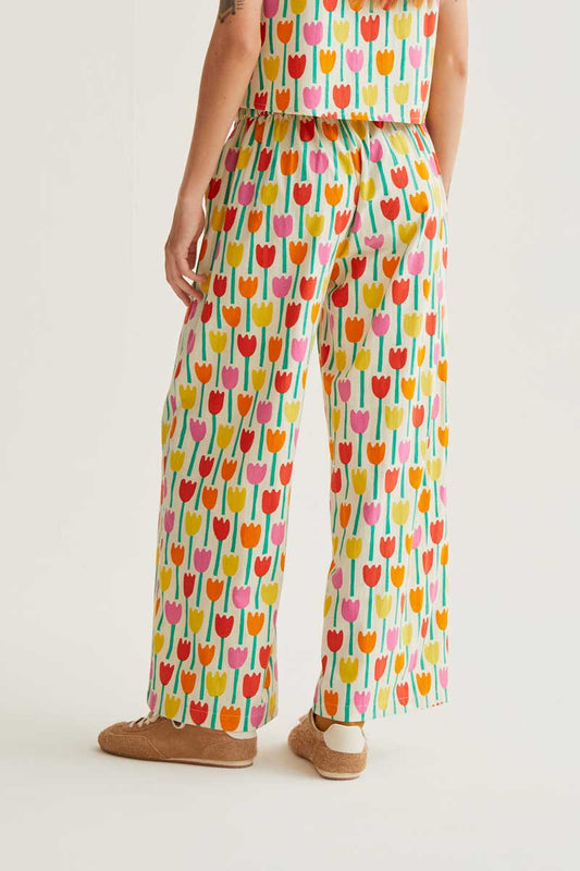 CF Trousers with Tulip Print