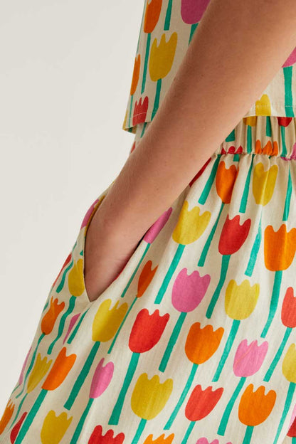 CF Trousers with Tulip Print