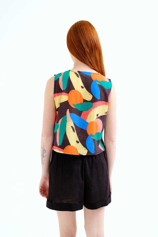 Top with Tutti Frutti Big Print