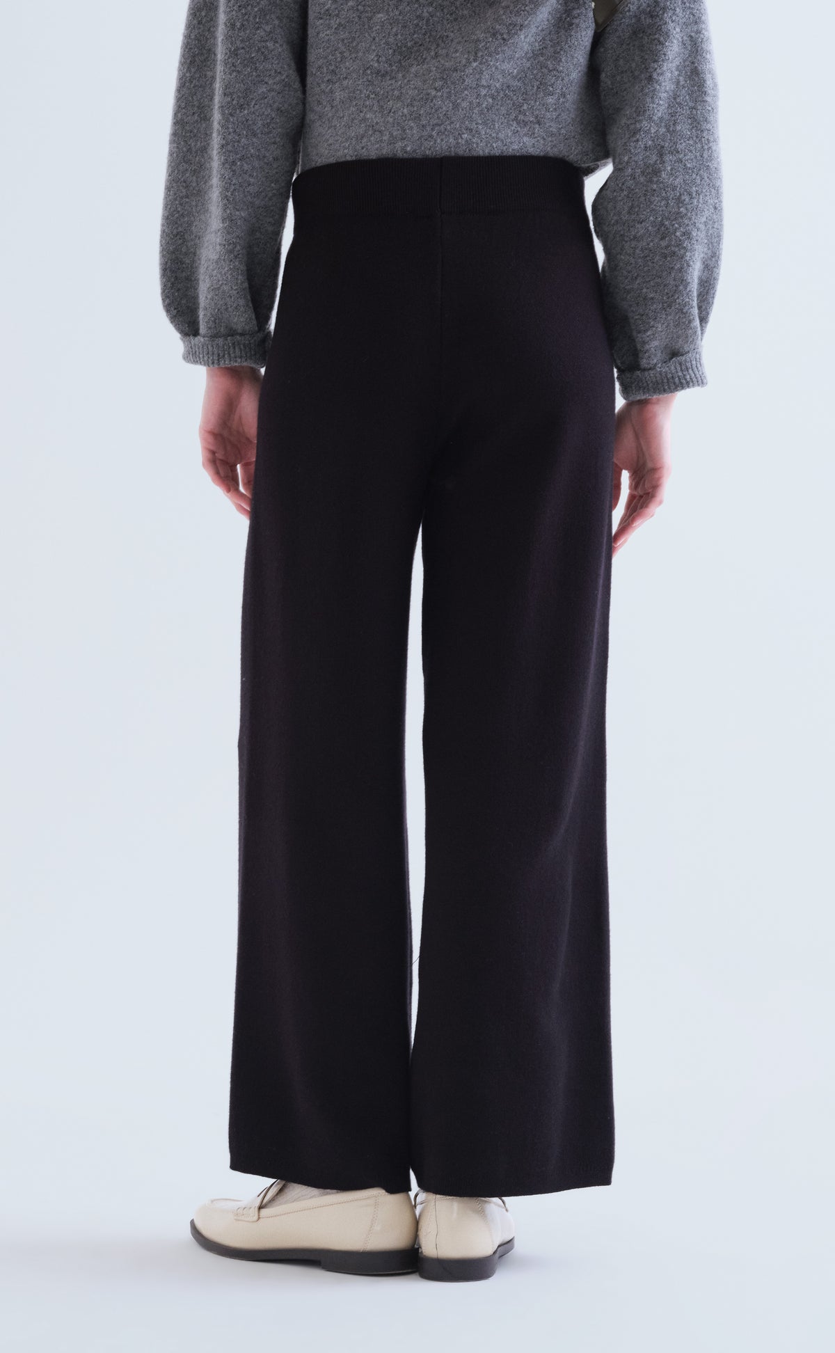 Black Basic Knit Trousers