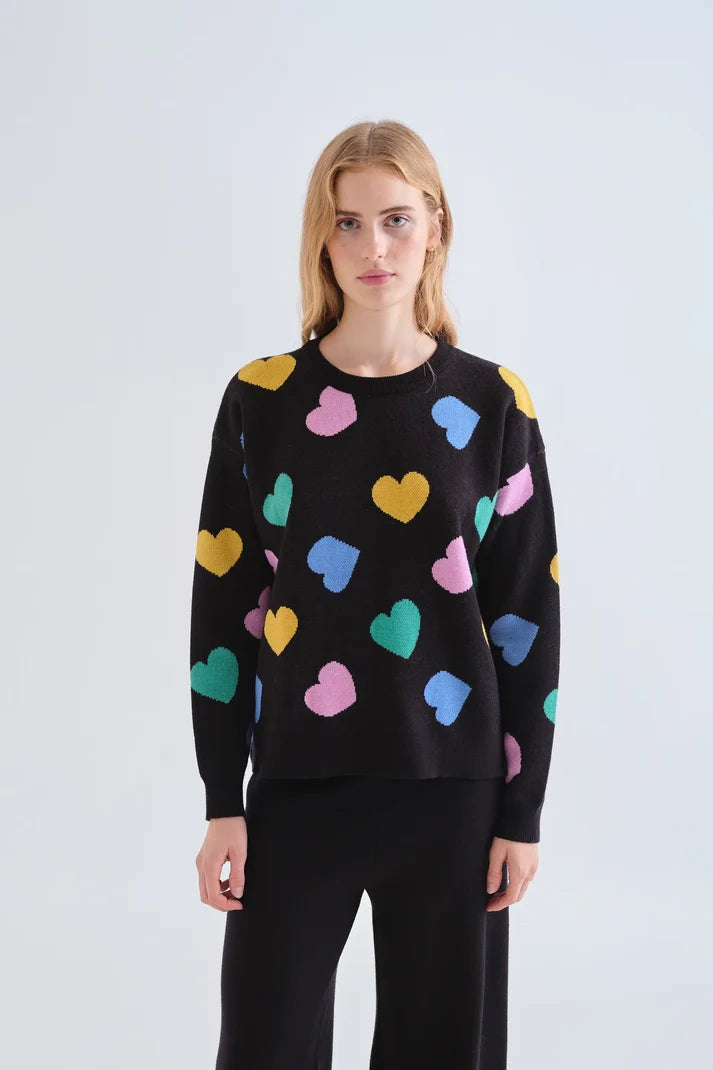 Heart Print Sweater