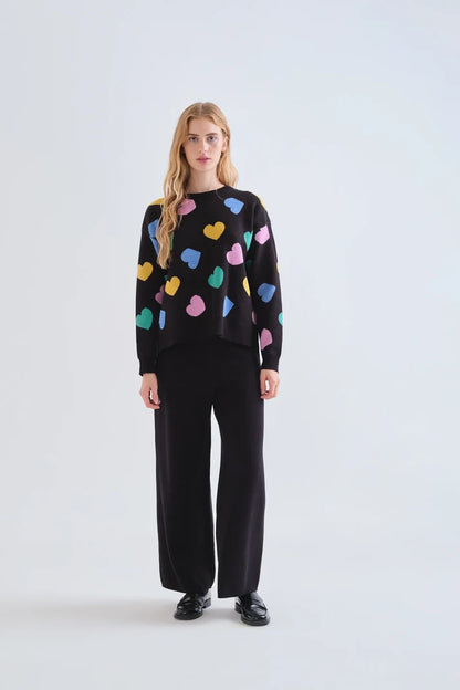 Heart Print Sweater