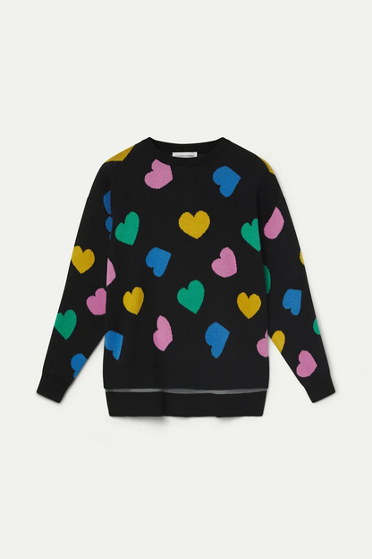 Heart Print Sweater