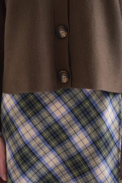 Basic Khaki Green Cardigan