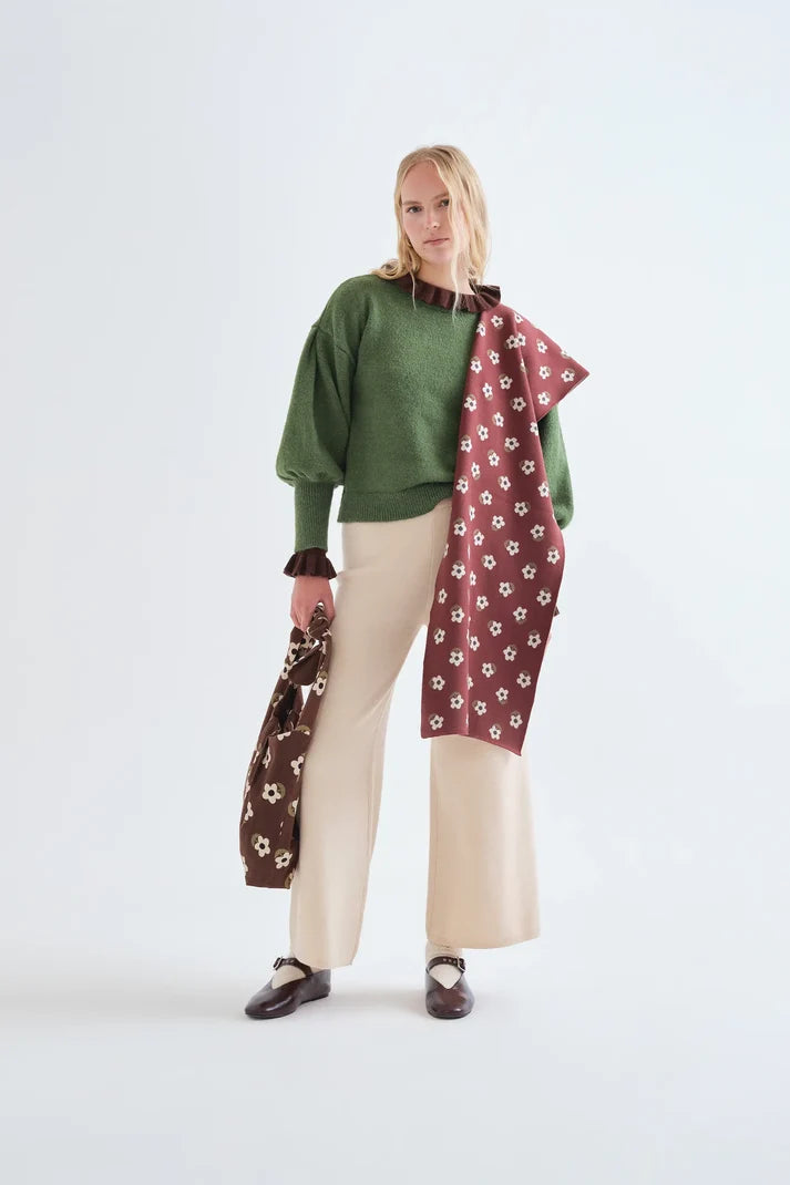 Basic Ecru Knit Trousers