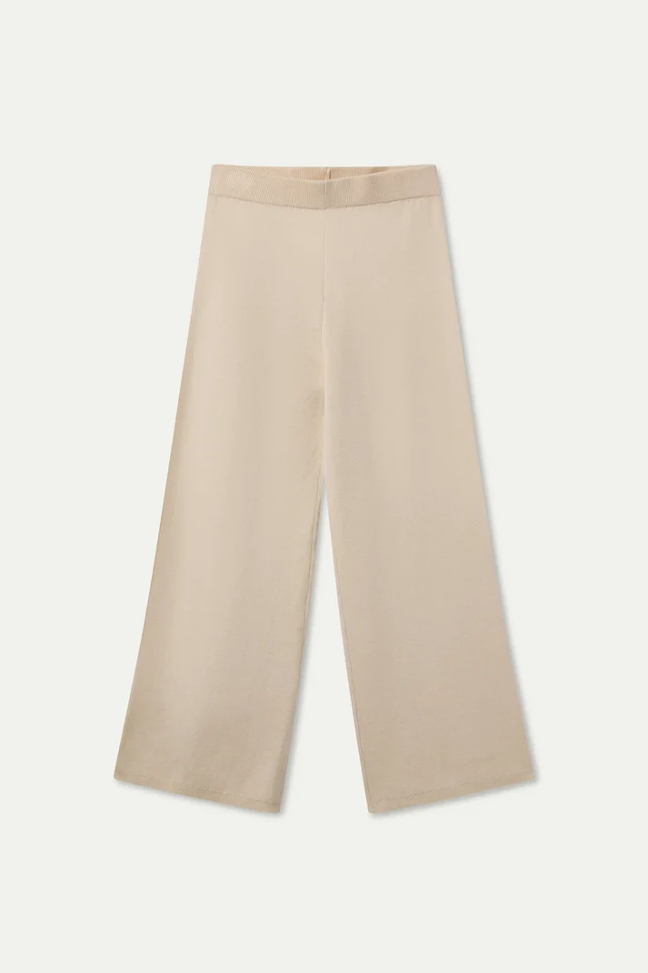 Basic Ecru Knit Trousers