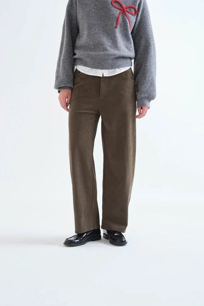 Khaki Corduroy Trousers