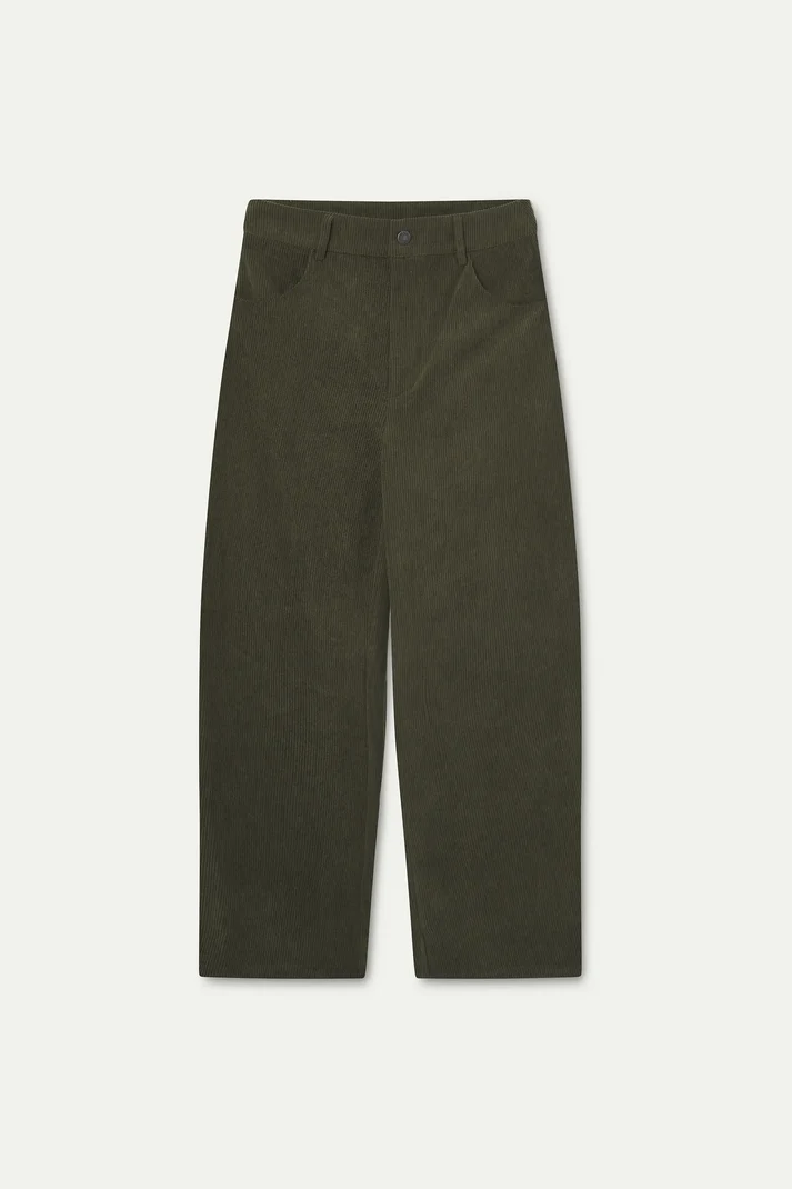 Khaki Corduroy Trousers