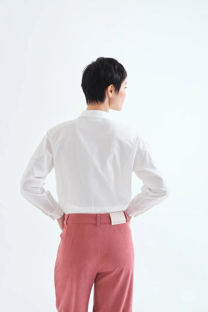 White Cotton Shirt with Flor Rivera Print