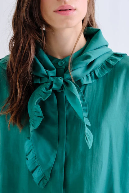 Green Asymmetric Shirt