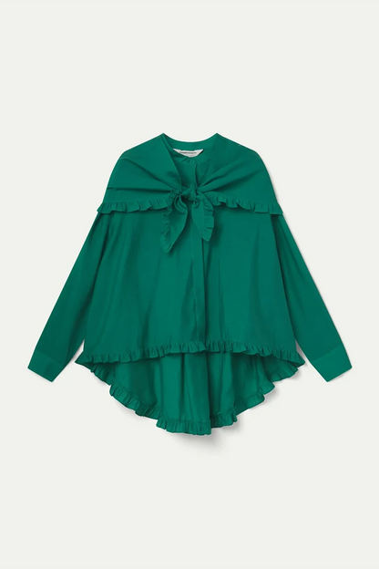 Green Asymmetric Shirt