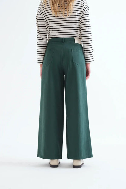 Petrol Green Cotton Jeans