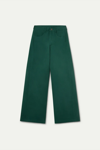 Petrol Green Cotton Jeans
