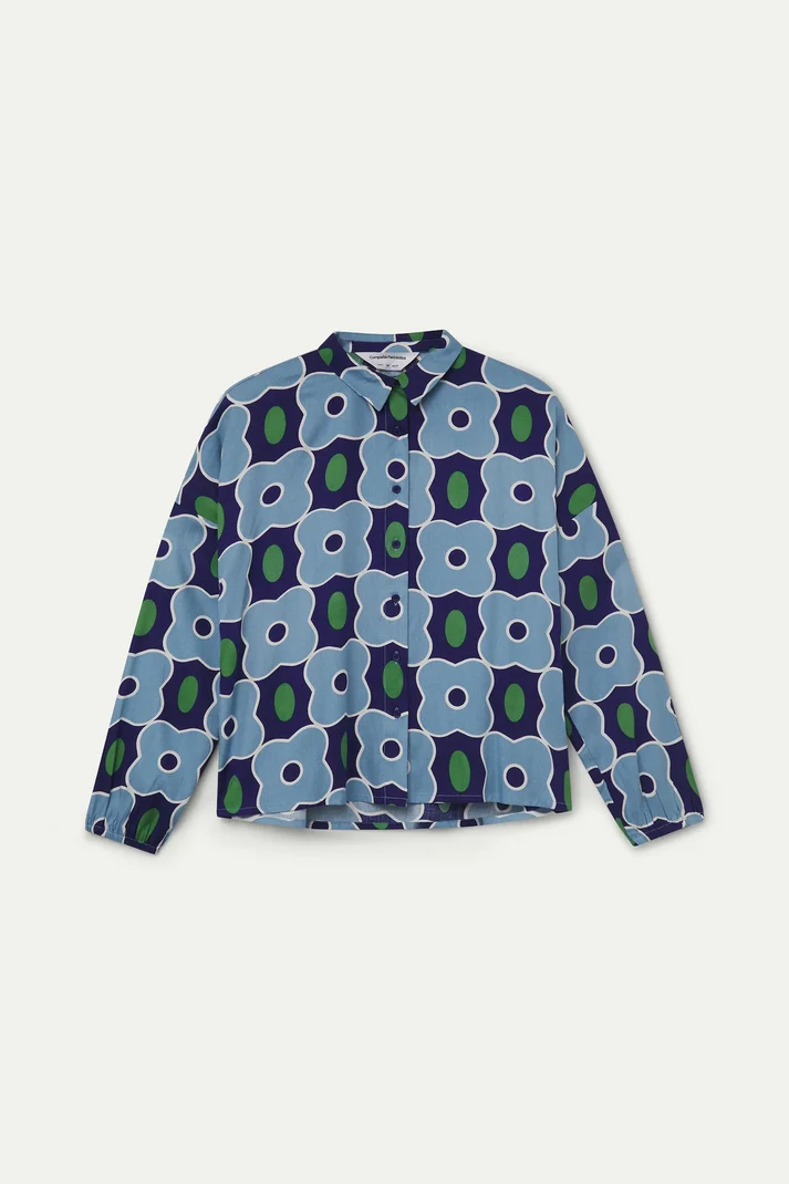 Inverness Print Blue Shirt