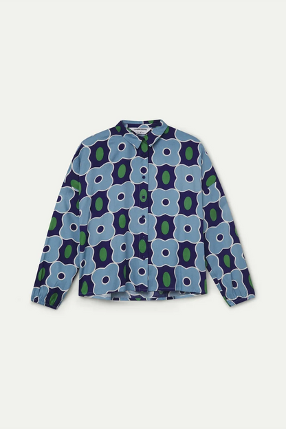 Inverness Print Blue Shirt