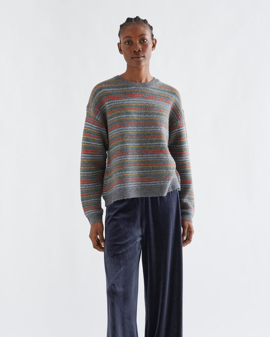 Grey Striped Sweater